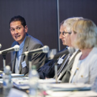 Miguel Ponce de Leon and panel
